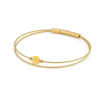 CLIC, Thinking of You edelstaal vergulde armband met Citrien - 22809