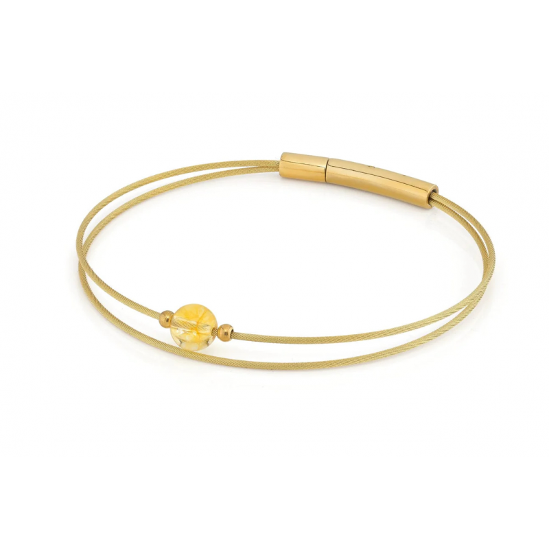 CLIC, Thinking of You edelstaal vergulde armband met Citrien - 22809 CLIC, Thinking of You edelstaal vergulde armband met Citrien - 22809