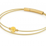 CLIC, Thinking of You edelstaal vergulde armband met Citrien - 22809