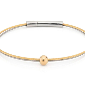 CLIC, Thinking of You edelstaal vergulde armband met bolletje (18cm.) - 22813