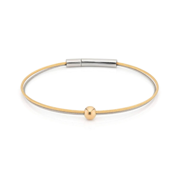 CLIC, Thinking of You edelstaal vergulde armband met bolletje (18cm.) - 22813