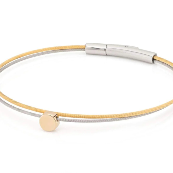 CLIC, Thinking of You edelstaal vergulde armband met Rondje - 22815