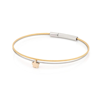 CLIC, Thinking of You edelstaal vergulde armband met Bloemetje - 22816
