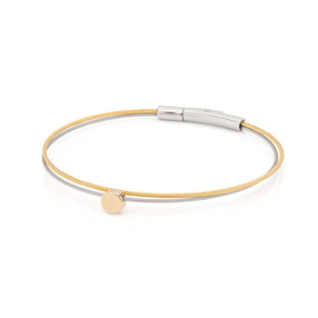 CLIC, Thinking of You edelstaal vergulde armband met Rondje - 22817