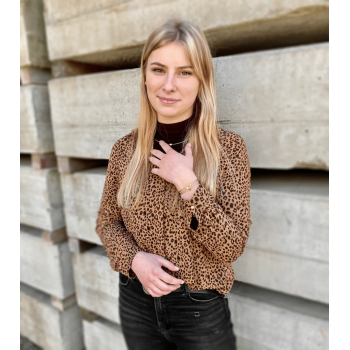 CLIC, Thinking of You edelstaal vergulde armband met Rondje - 22817