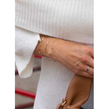 Jackie Armband, 14krt.goud Double Bubble (lengte verstelbaar: 16-18cm.) - 22820 Jackie Armband, 14krt.goud Double Bubble (lengte verstelbaar: 16-18cm.) - 22820