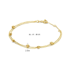 Jackie Armband, 14krt.goud Double Bubble (lengte verstelbaar: 16-18cm.) - 22820 Jackie Armband, 14krt.goud Double Bubble (lengte verstelbaar: 16-18cm.) - 22820