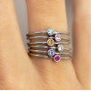My Bendel Ring, edelstaal met fuchsia kleursteen - 22822