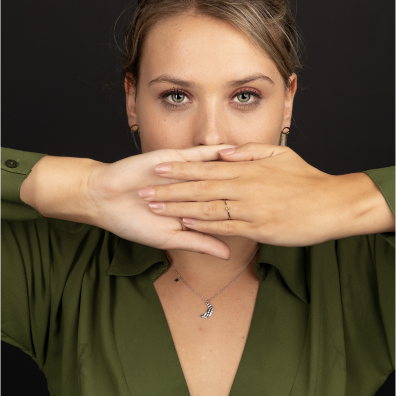 My Bendel Ring, edelstaal met gele kleursteen - 22823