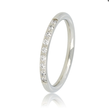 My Bendel Ring, edelstaal met wit zirkonia - 22824