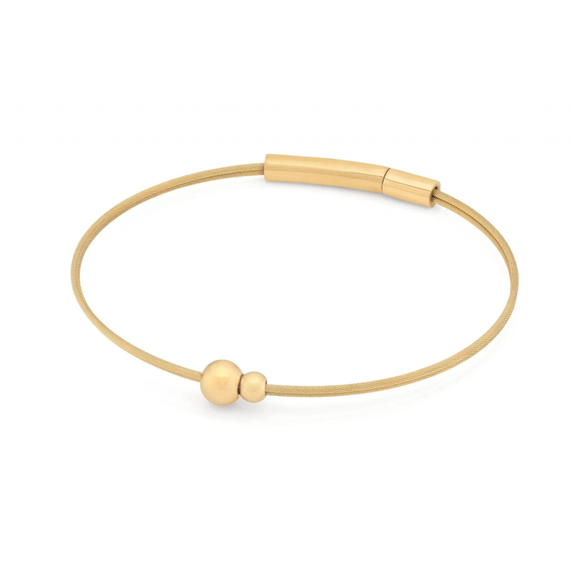 CLIC, Thinking of You edelstaal vergulde armband met bolletjes - 22859