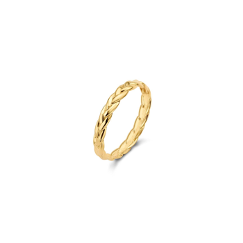 Jackie Ring,14krt.goud Petit Sablon (maat 56) - 22860