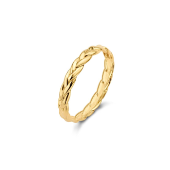 Jackie Ring,14krt.goud Petit Sablon (maat 56) - 22860