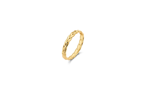 Jackie Ring,14krt.goud Petit Sablon (maat 56) - 22860