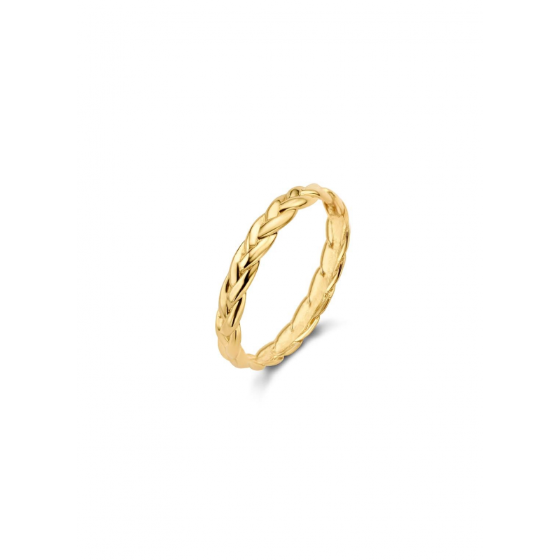 Jackie Ring,14krt.goud Petit Sablon (maat 56) - 22860