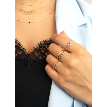 Jackie Ring,14krt.goud Petit Sablon (maat 56) - 22860 Jackie Ring,14krt.goud Petit Sablon (maat 56) - 22860
