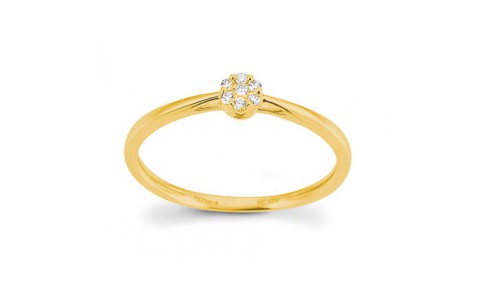 HC Ring, 14krt.goud met diamant 0,05ct. (maat 56) - 22863