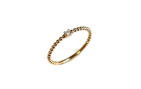 HC Ring, 14 krt.rose-goud met diamant 0,04ct (maat 55) - 22864