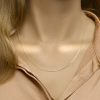 Collier, zilver verguld anker-schakel (lengte verstelbaar: 41-45cm.) - 22882