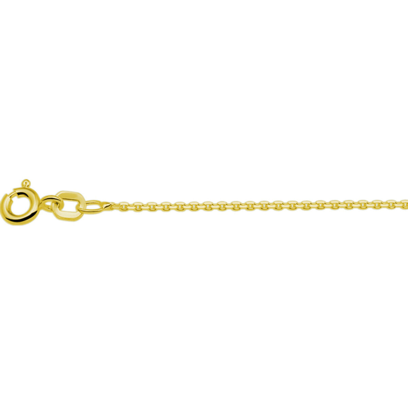Collier, zilver verguld anker-schakel (lengte verstelbaar: 41-45cm.) - 22882