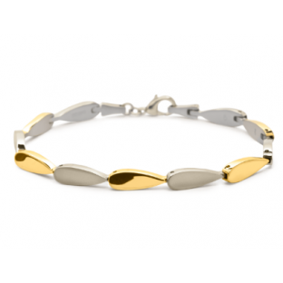Boccia Armband, model 03052-02 titanium/bicolour (19,5cm.>in te korten) - 22924 Boccia Armband, model 03052-02 titanium/bicolour (19,5cm.>in te korten) - 22924