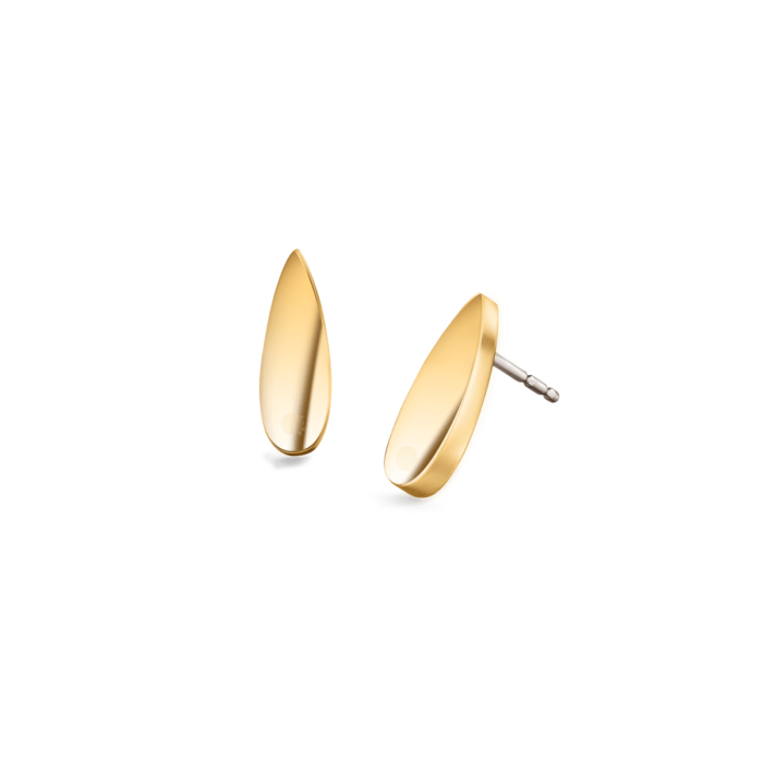 Boccia Oorknoppen, titanium/verguld model 05071-02 (15x5mm.) - 22926 Boccia Oorknoppen, titanium/verguld model 05071-02 (15x5mm.) - 22926