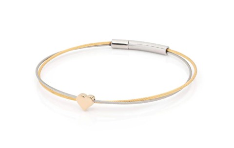 CLIC, Thinking of You edelstaal vergulde armband met Hartje (lengte: 19cm.) - 22936
