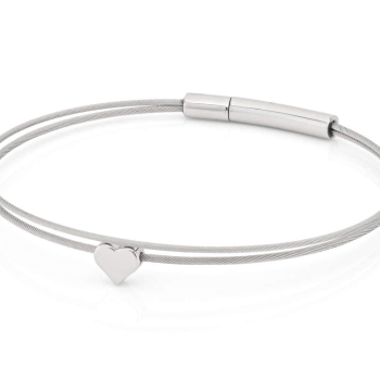 CLIC, Thinking of You edelstalen armband met Hartje (lengte: 18cm.) - 22937