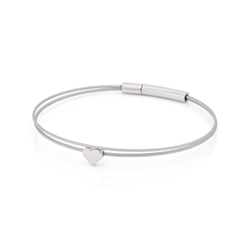 CLIC, Thinking of You edelstalen armband met Hartje (lengte: 18cm.) - 22937