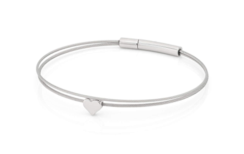 CLIC, Thinking of You edelstalen armband met Hartje (lengte: 18cm.) - 22937