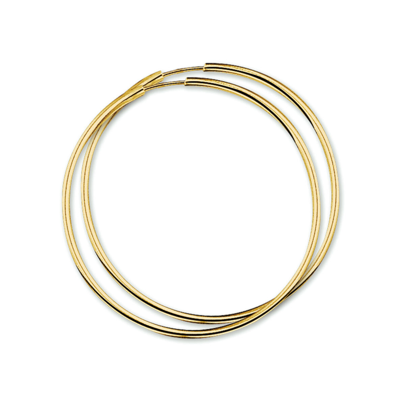 Oorringen, 14krt.goud (37x2,5mm.) - 23022