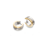 Boccia Oorringen, titanium/bicolour model 0560-02 (15x5,5mm.) - 23047 Boccia Oorringen, titanium/bicolour model 0560-02 (15x5,5mm.) - 23047