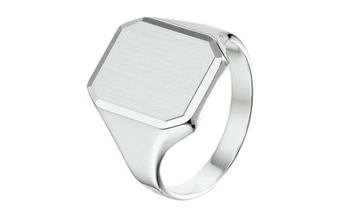 HC Ring, zilver 8-kant 17mmx13,5mm (maat 19,75) - 23048