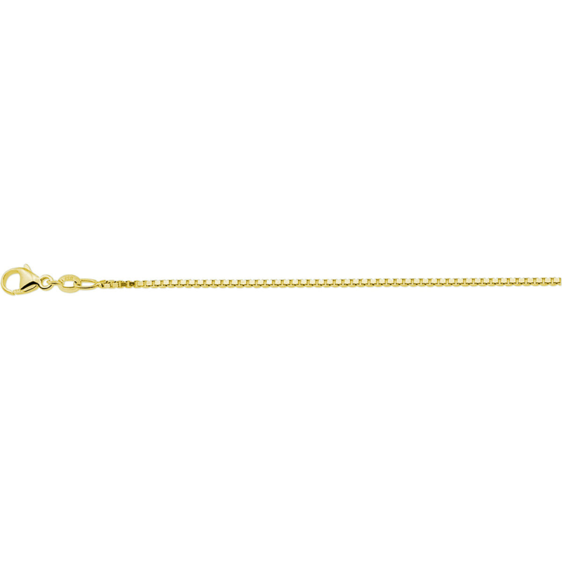 Collier, zilver verguld venetiaans (lengte: 50cm.) - 23049