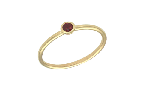 Swing Jewels Ring, 14krt.goud met Granaat Birthstone Januari (maat 56) - 23066