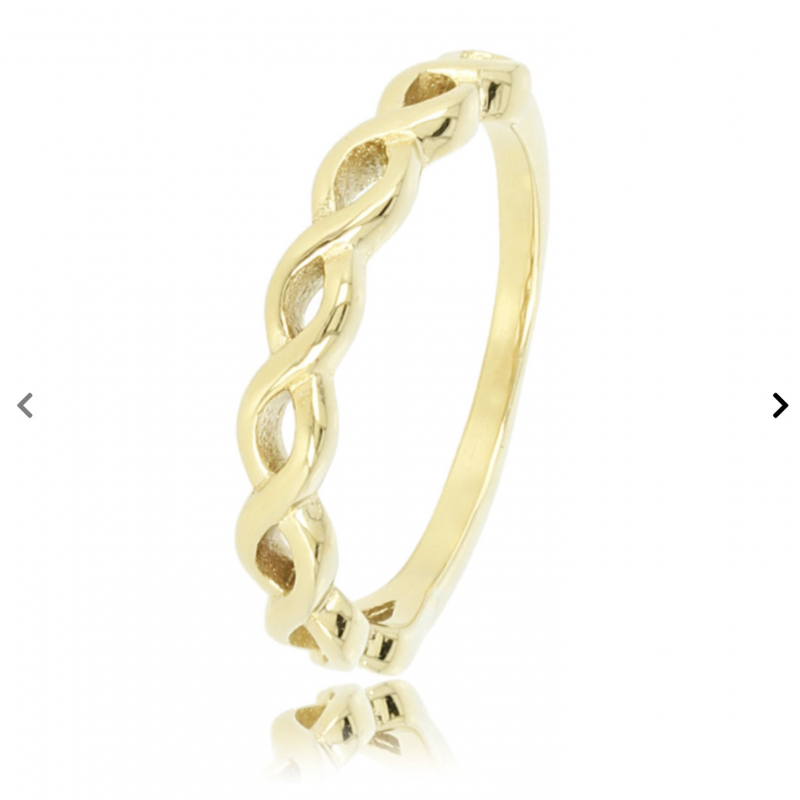 My Bendel Ring, edelstaal verguld met schakelmotief - 23079 My Bendel Ring, edelstaal verguld met schakelmotief - 23079