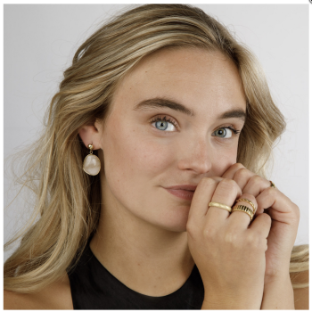 My Bendel Ring, edelstaal verguld met schakelmotief - 23079