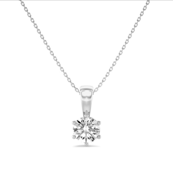 Eclat Hanger, 14krt.witgoud met diamant excl.collier (diamant: 0,10ct.) - 23090