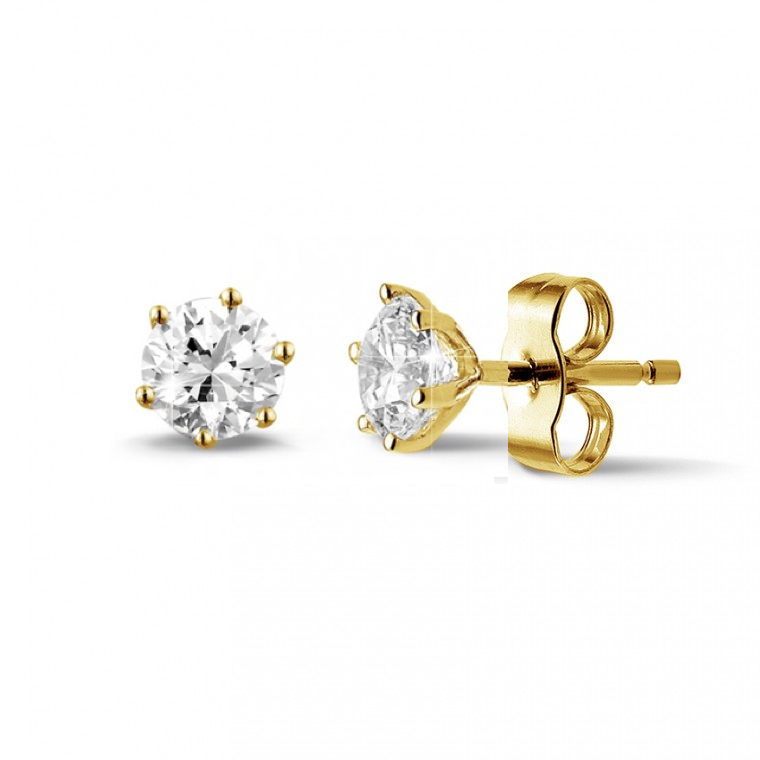 Eclat Solitair Oorknoppen, 14krt.goud met diamant (totaal: 0.20ct.) - 23093 Eclat Solitair Oorknoppen, 14krt.goud met diamant (totaal: 0.20ct.) - 23093