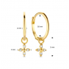 Jackie Oorringen met bedel, 14krt.goud met topaas "Dentelle Hoops" - 23109 Jackie Oorringen met bedel, 14krt.goud met topaas "Dentelle Hoops" - 23109