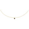 Jackie Collier, 14krt.goud "Black Agate Necklace" (lengte: 40-45mm.) - 23113 Jackie Collier, 14krt.goud "Black Agate Necklace" (lengte: 40-45mm.) - 23113
