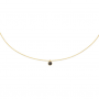 Jackie Collier, 14krt.goud "Black Agate Necklace" (lengte: 40-45mm.) - 23113