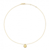 Jackie Collier, 14krt.goud "Sunflower Engraving Necklace" (lengte: 40-45mm.) - 23114
