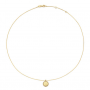 Jackie Collier, 14krt.goud "Sunflower Engraving Necklace" (lengte: 40-45mm.) - 23114