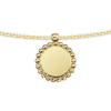 Jackie Collier, 14krt.goud "Sunflower Engraving Necklace" (lengte: 40-45mm.) - 23114