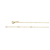 Jackie Collier, 14krt.goud "Sunflower Engraving Necklace" (lengte: 40-45mm.) - 23114