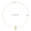 Jackie Collier, 14krt.goud "Sunflower Engraving Necklace" (lengte: 40-45mm.) - 23114