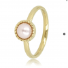 My Bendel Ring, edelstaal verguld met roze glasparel - 23124 My Bendel Ring, edelstaal verguld met roze glasparel - 23124