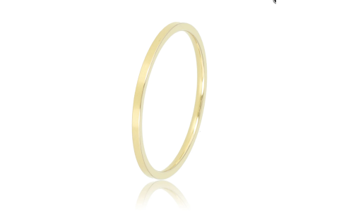 My Bendel Ring, edelstaal 14 krt.verguld (1mm.breed) - 23127