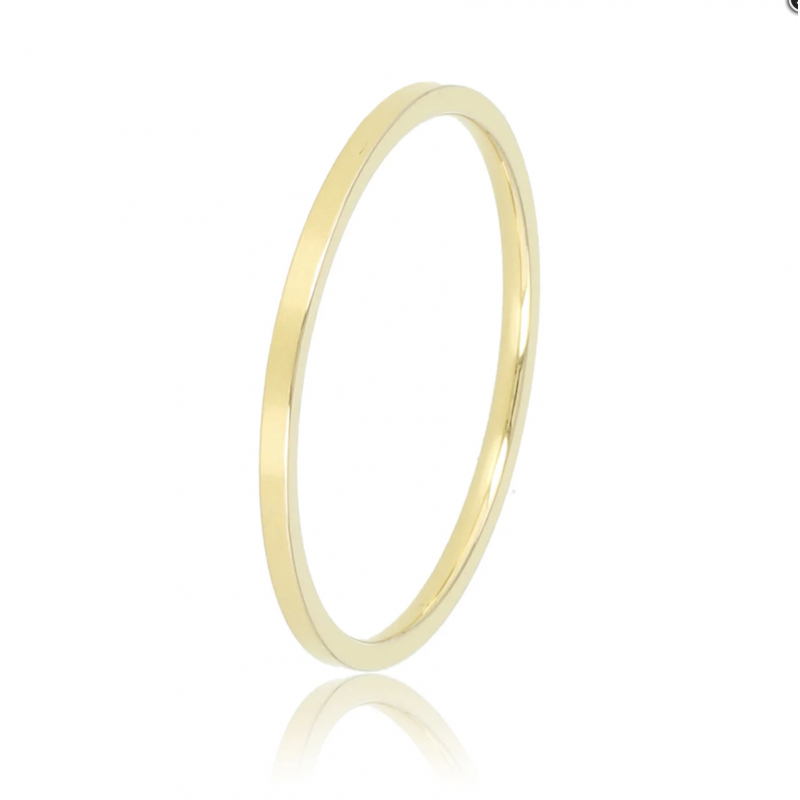 My Bendel Ring, edelstaal verguld (1mm.breed) - 23127 My Bendel Ring, edelstaal verguld (1mm.breed) - 23127